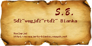 Sövegjártó Bianka névjegykártya